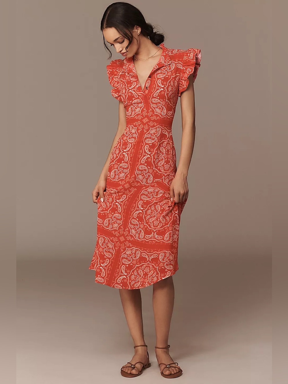 NWT Size 12P - Never Fully Dressed Bandana Puff-Sleeve Maxi Dress (US$ 170)